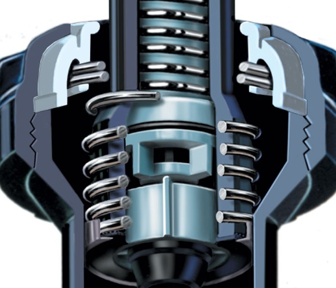 Patented pressure regulator in the turret